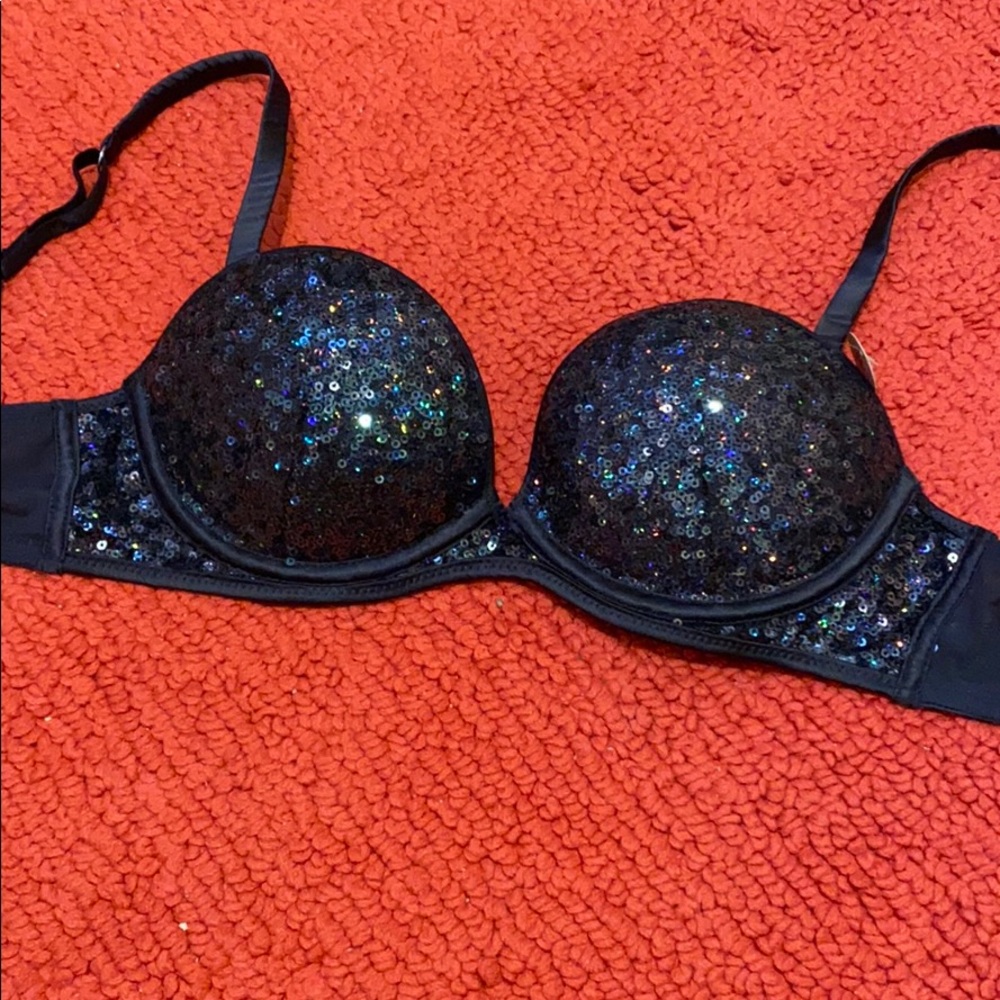 Sequinned pushup bustier
